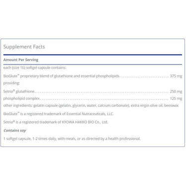 Liposomal Glutathione (30 capsules)- Pure Encapsulations - Enhanced-absorption liposomal glutathione
